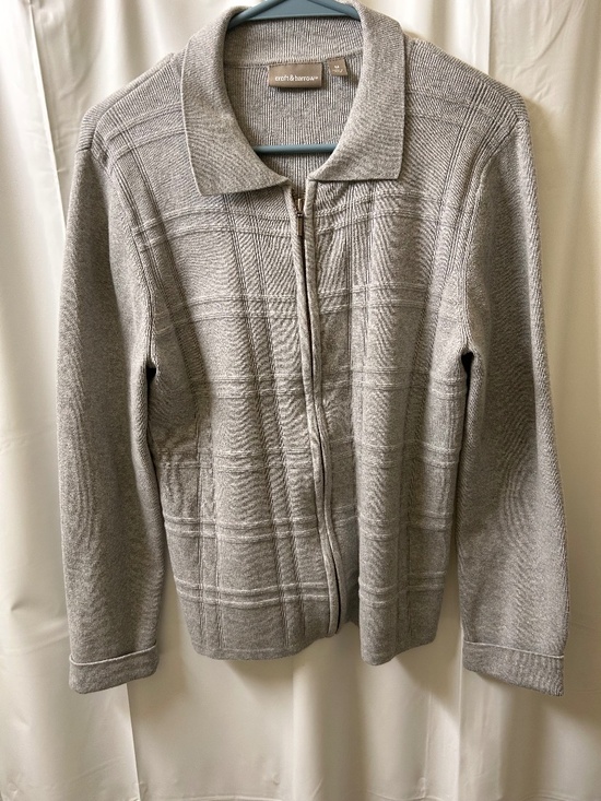 Sweaters - Croft & Barrow Grey Zip Up Sweater